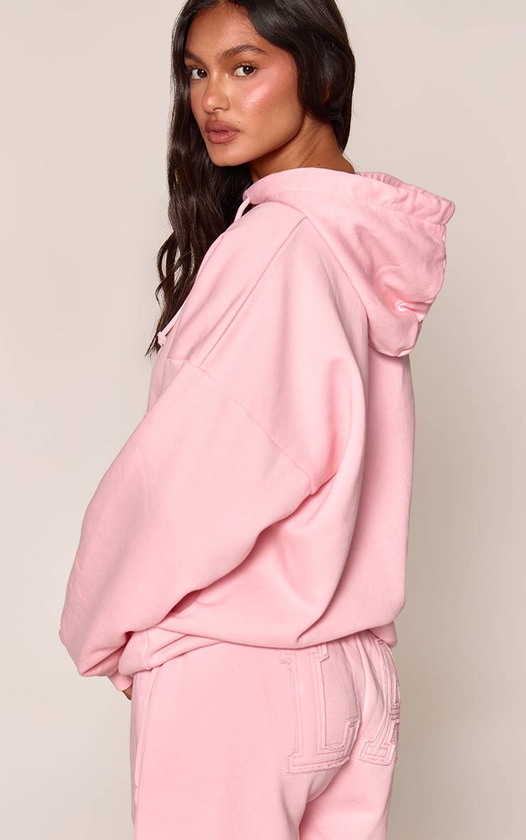 Rose Sweat À Casynthétiqueche Oversize Avec Appliqué LA