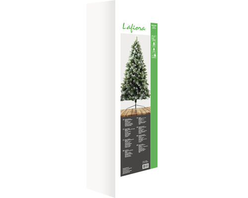 Kunstkerstboom, dennenboom Lafiora Montana, H 210 cm, groen en wit