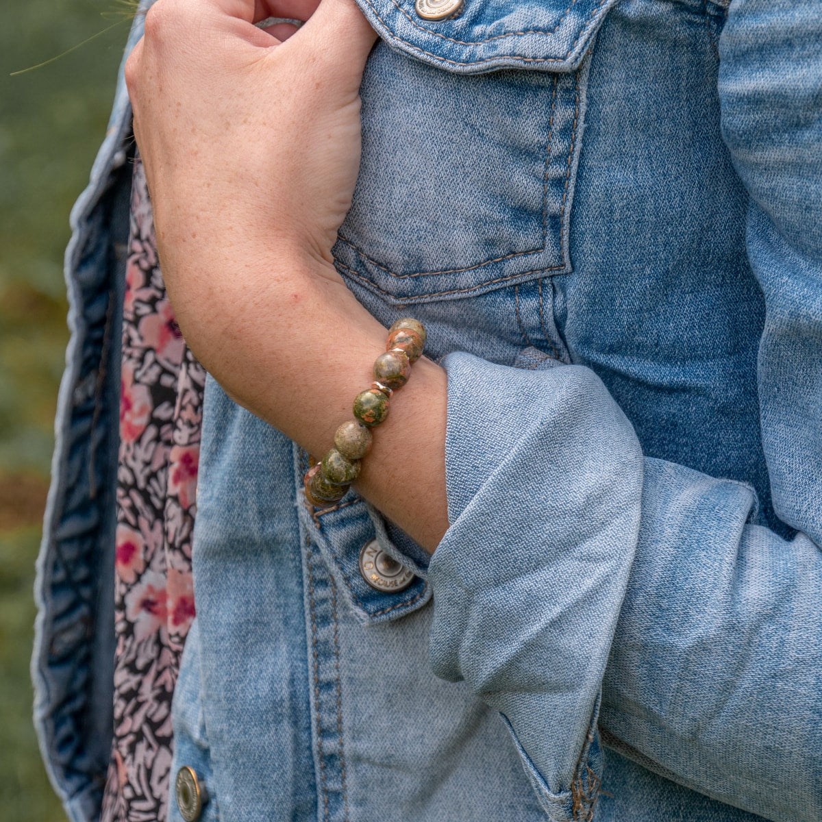 Bracelet Kamelia en pierres naturelles Unakite
