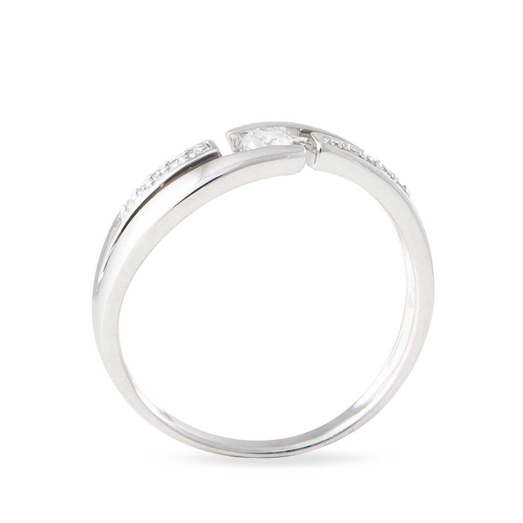 Bague Solitaire Elisa Or Blanc Diamant