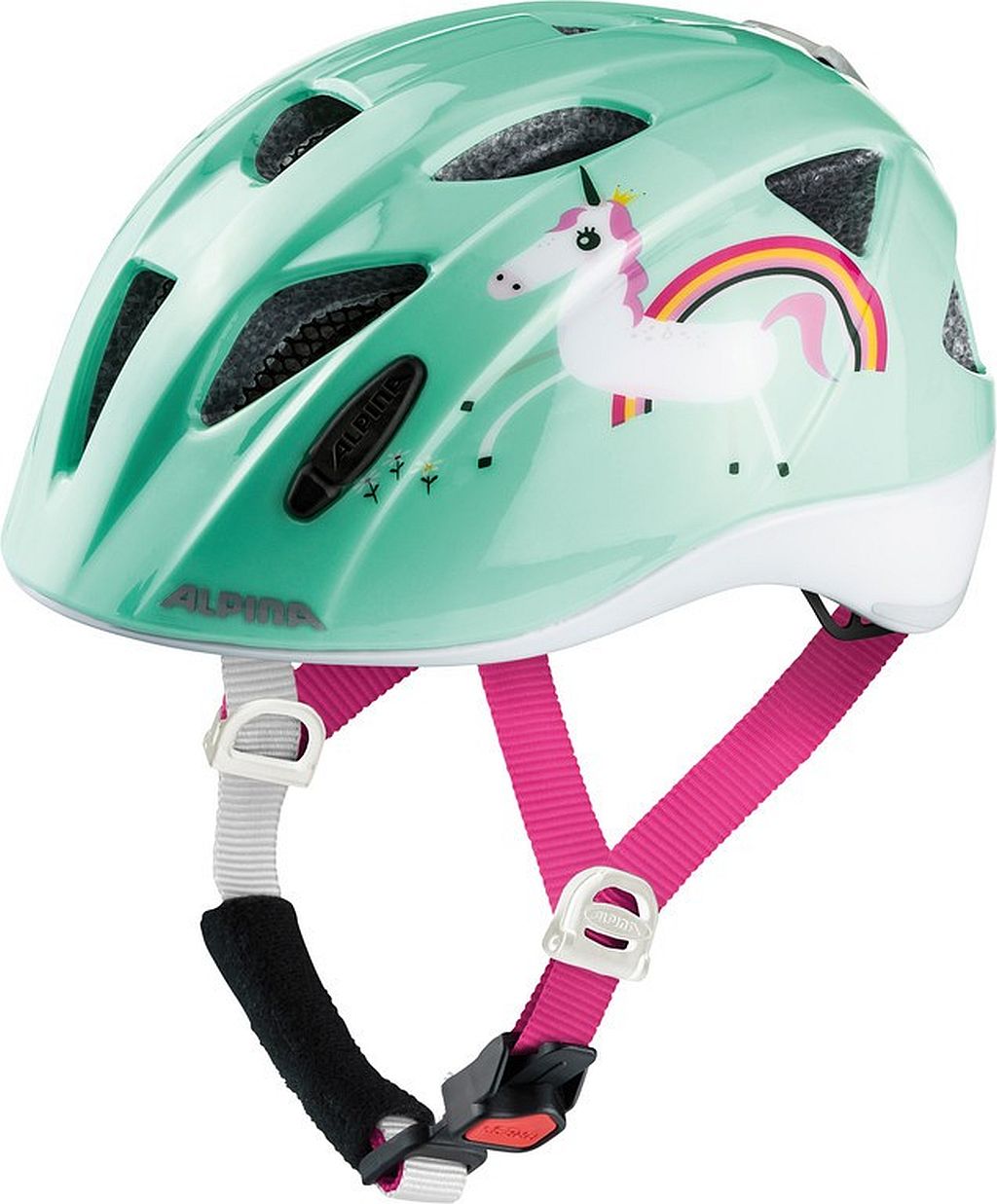 Alpina Kinder-HelmXimo Flash mint unicorn