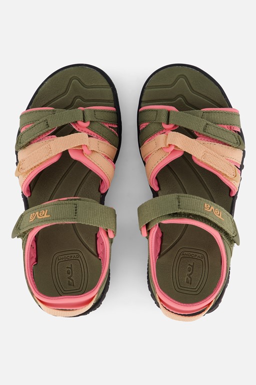 Teva Tirra Sandalen groen Textiel