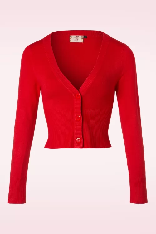 Banned Retro Let's Go Dancing vest in Lipstick Red