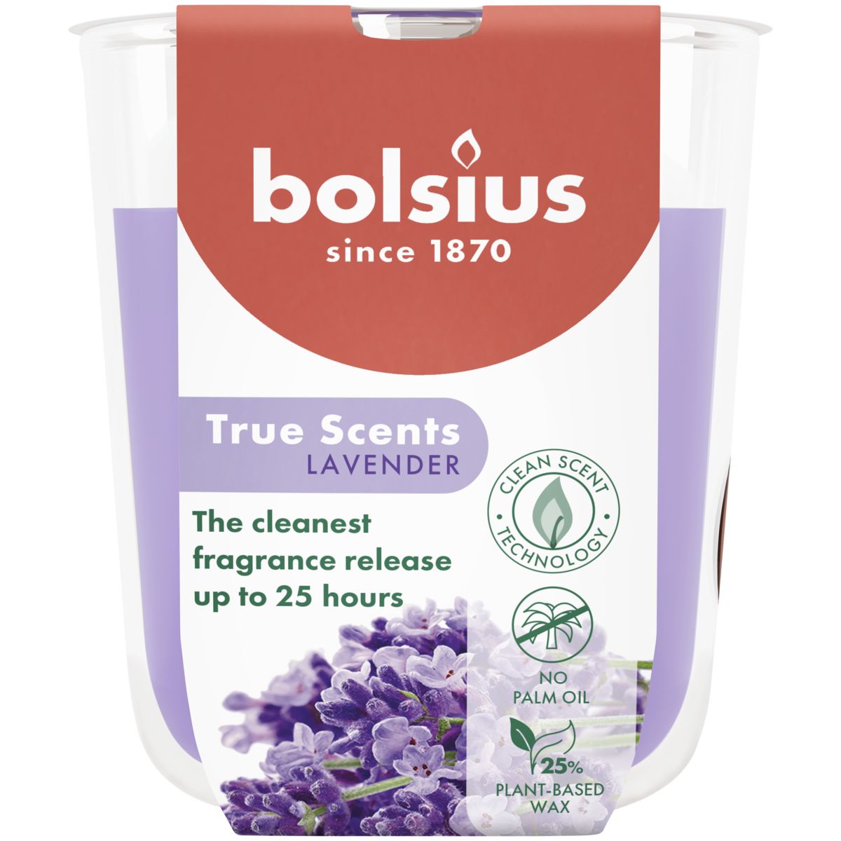 Bolsius Geurglas 80/73 True Scents Lavender (1 stuk)