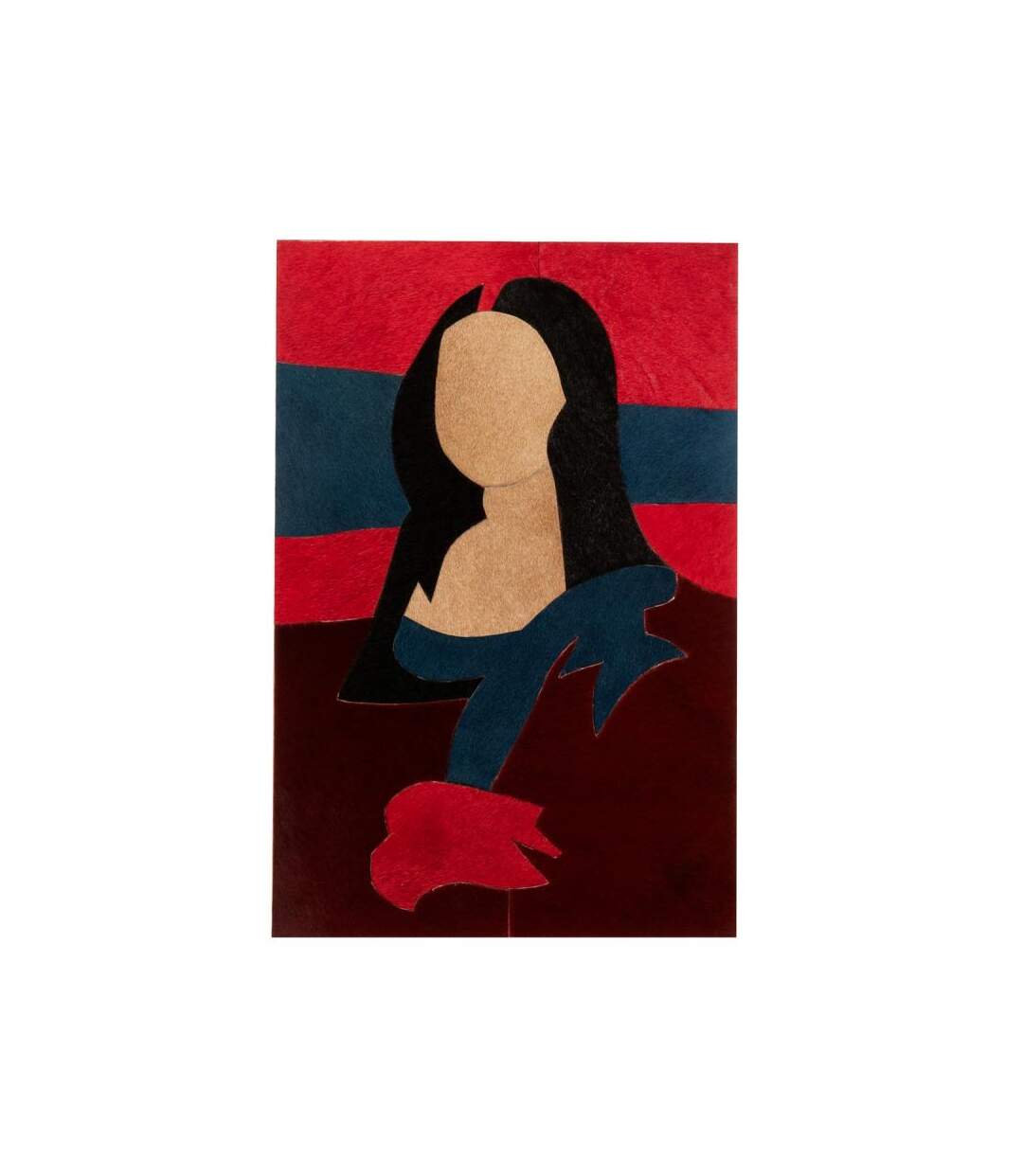 Paris Prix - Tableau Déco En Cuir femme 40x60cm Rouge