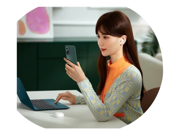 Huawei | FreeBuds 5i - Trådløse øretelefoner - aktiv støyreduksjon - Ceramic White
