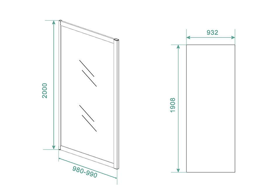 Mueller Manhattan douchecabine 120x100cm met schuifdeur en anti-kalk zwart mat