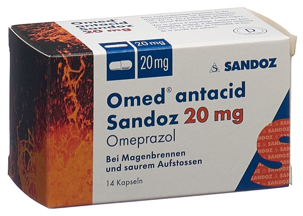 OMED antacid Sandoz Kaps 20 mg Blist 14 Stk
