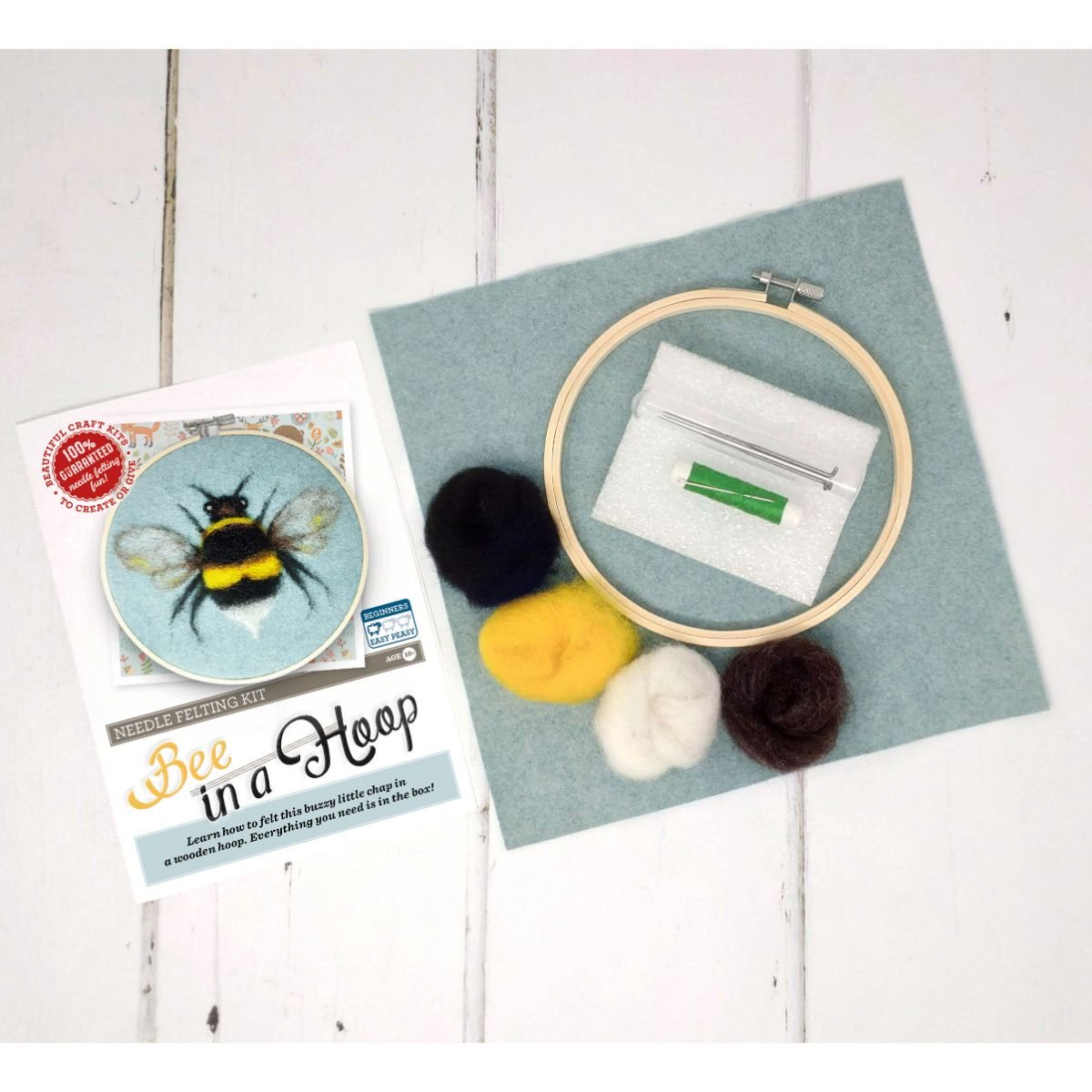 Bee In A Hoop Needle Felting Kit