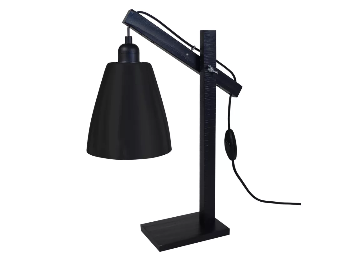 PILORI LARSEN - Lampe de bureau articulé bois noir