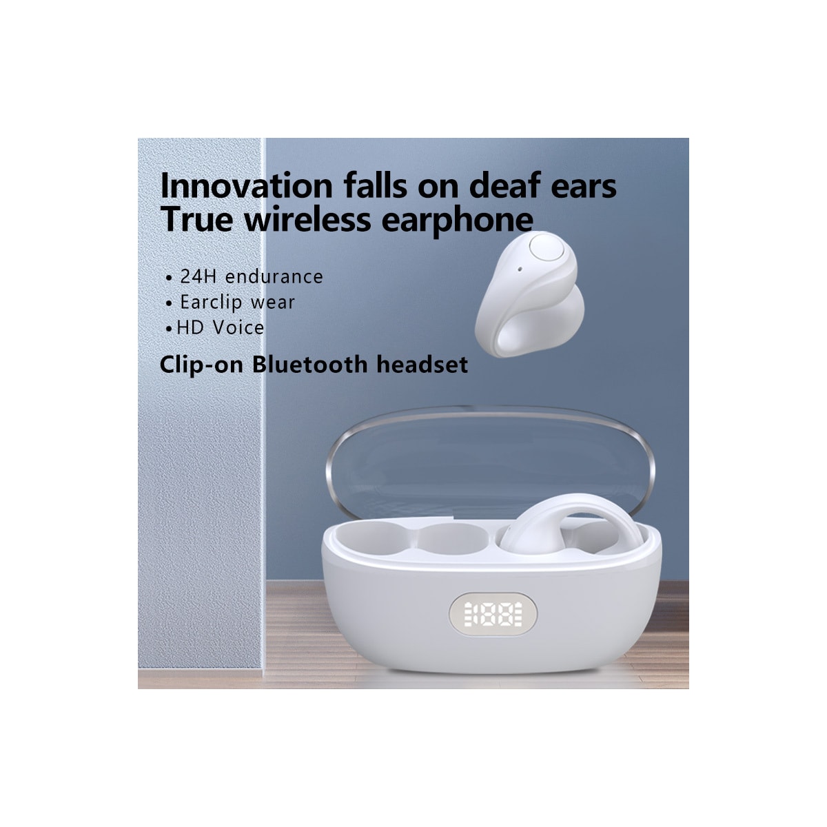 Trådløse Bluetooth 5.3 Bone Conduction-hodetelefoner Sort