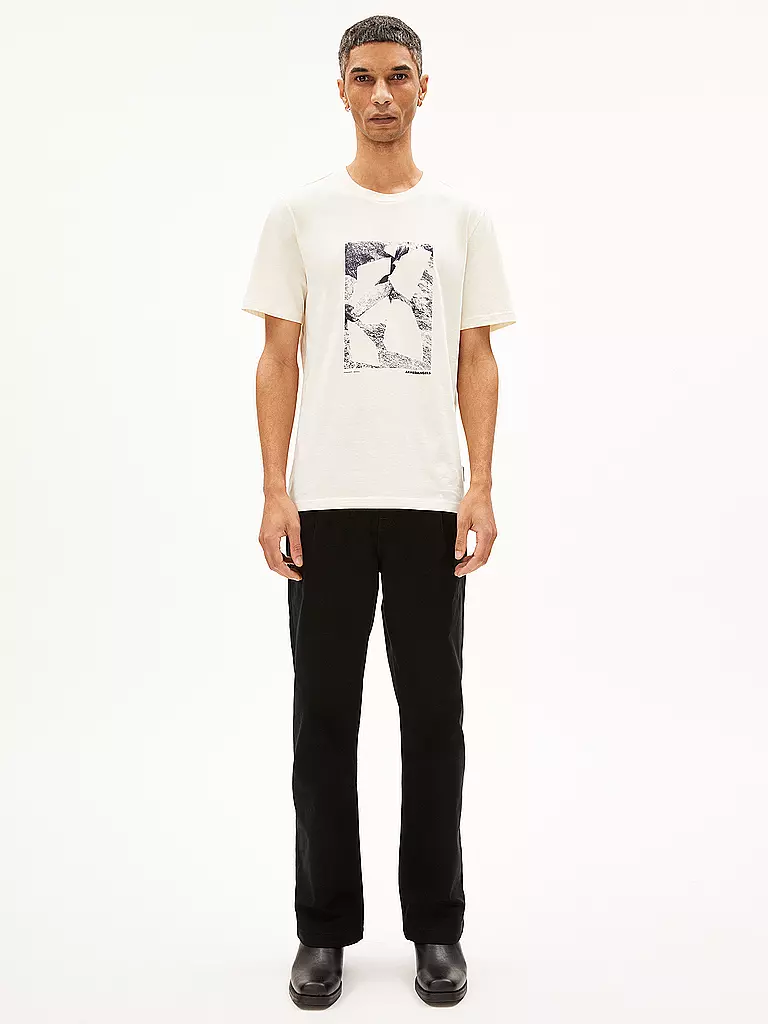 ARMEDANGELS T-Shirt JAAMES ROCKS  creme