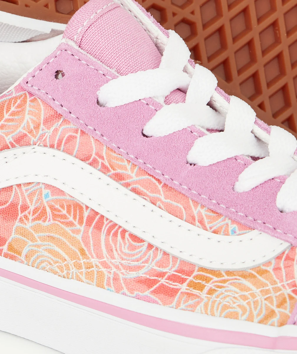 VANSBASKETS FILLE ROSE CAMO FLEURI OLD SKOOL