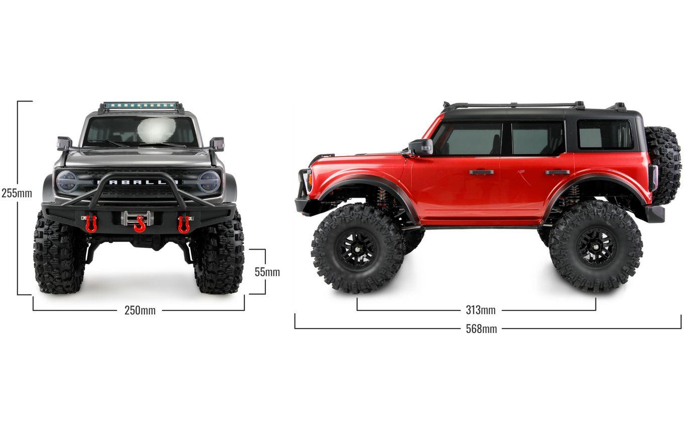 Scale Crawler AMXRock CT10 Caballo 4WD Grau, ARTR, 1:10<br>Rock Crawler mit Portalachsen, 2-Gang Getriebe, Differentialsperren und Seilwinde