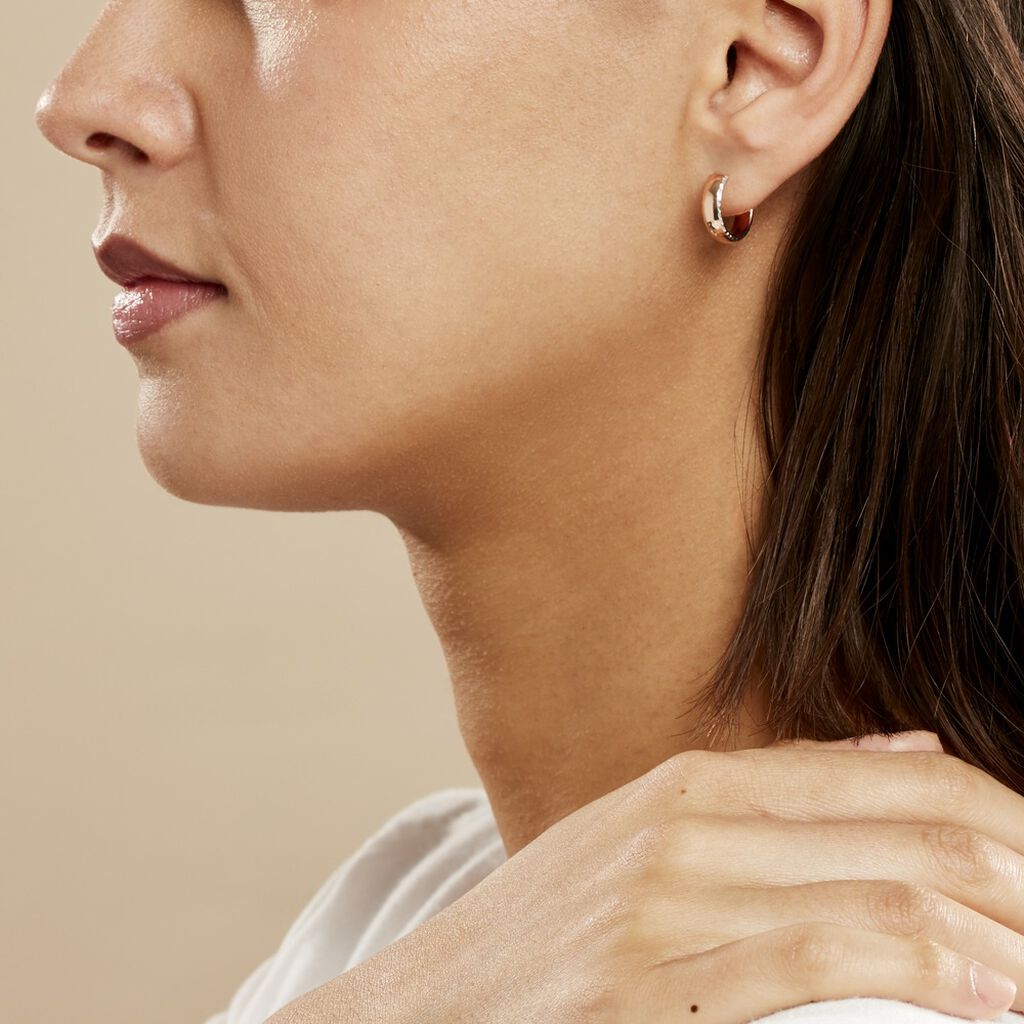 Créoles Argent Rose Ava