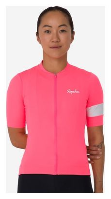 Maillot Rapha Core Jersey Rose/Blanc Femme