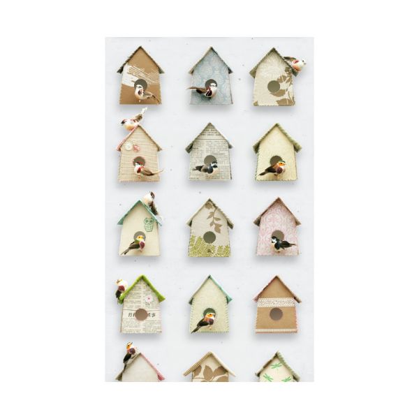 Studio Ditte Behang Vogelhuisjes Pastel