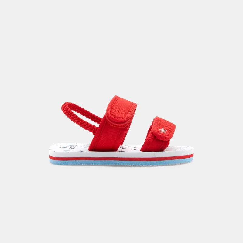 Tongs étoiles rouges bébé fille Rouge