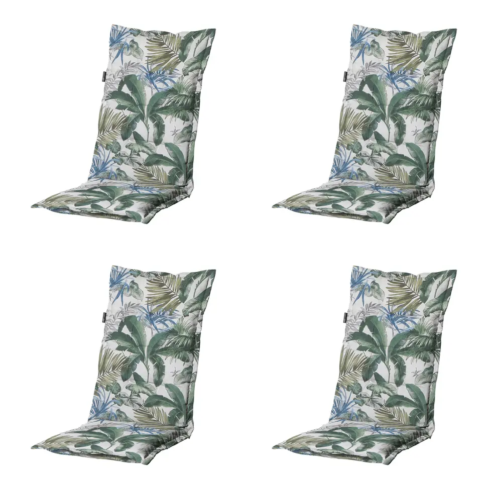 Madison - Tuinstoelkussen Hoge Rug Bliss blue - Ca. 123x50 cm - Set van 4