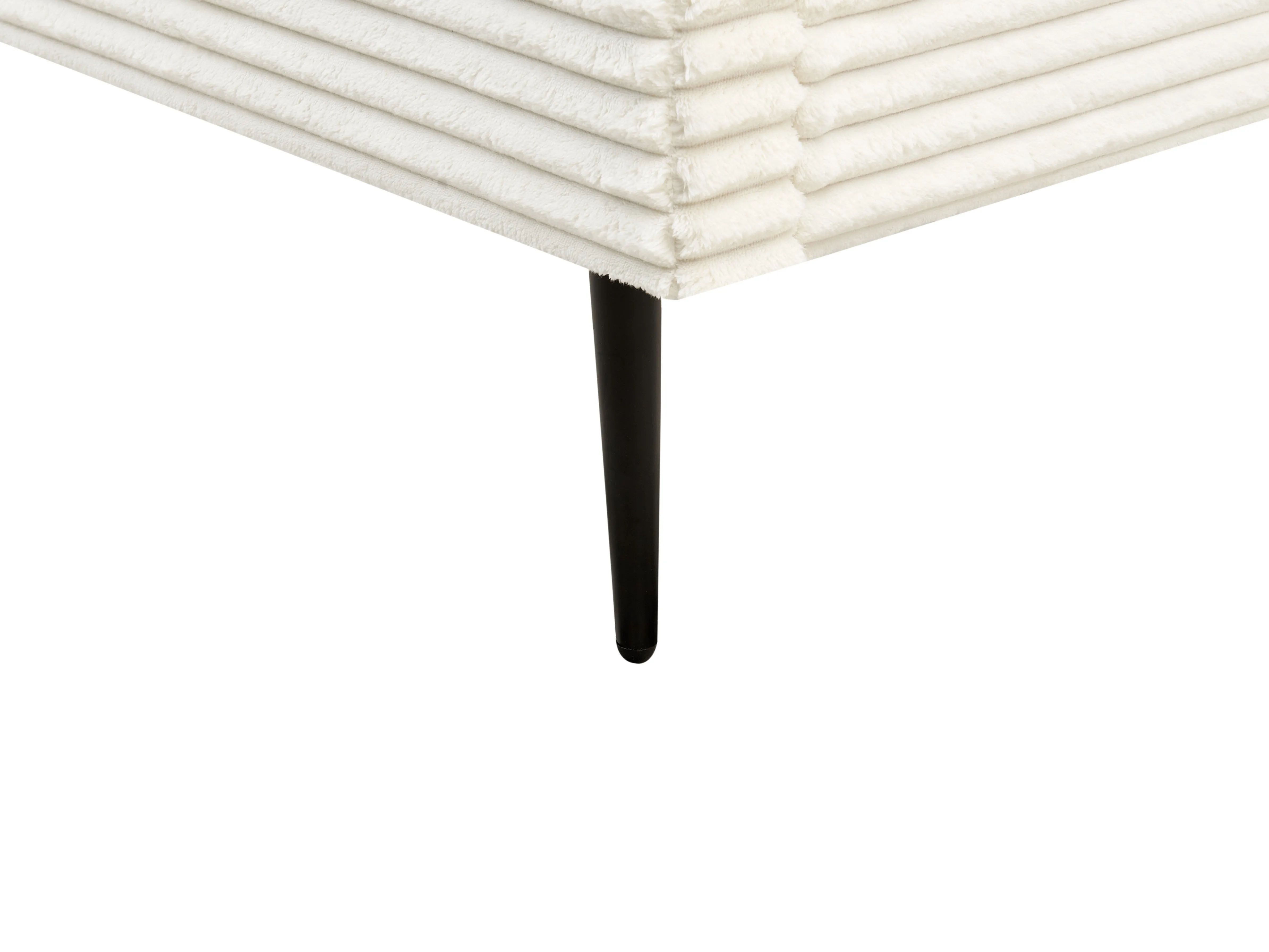Bed Corduroy FLAYAT 180 x 200 cm Gebroken wit