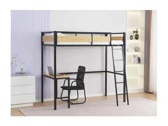 Lit mezzanine avec bureau 