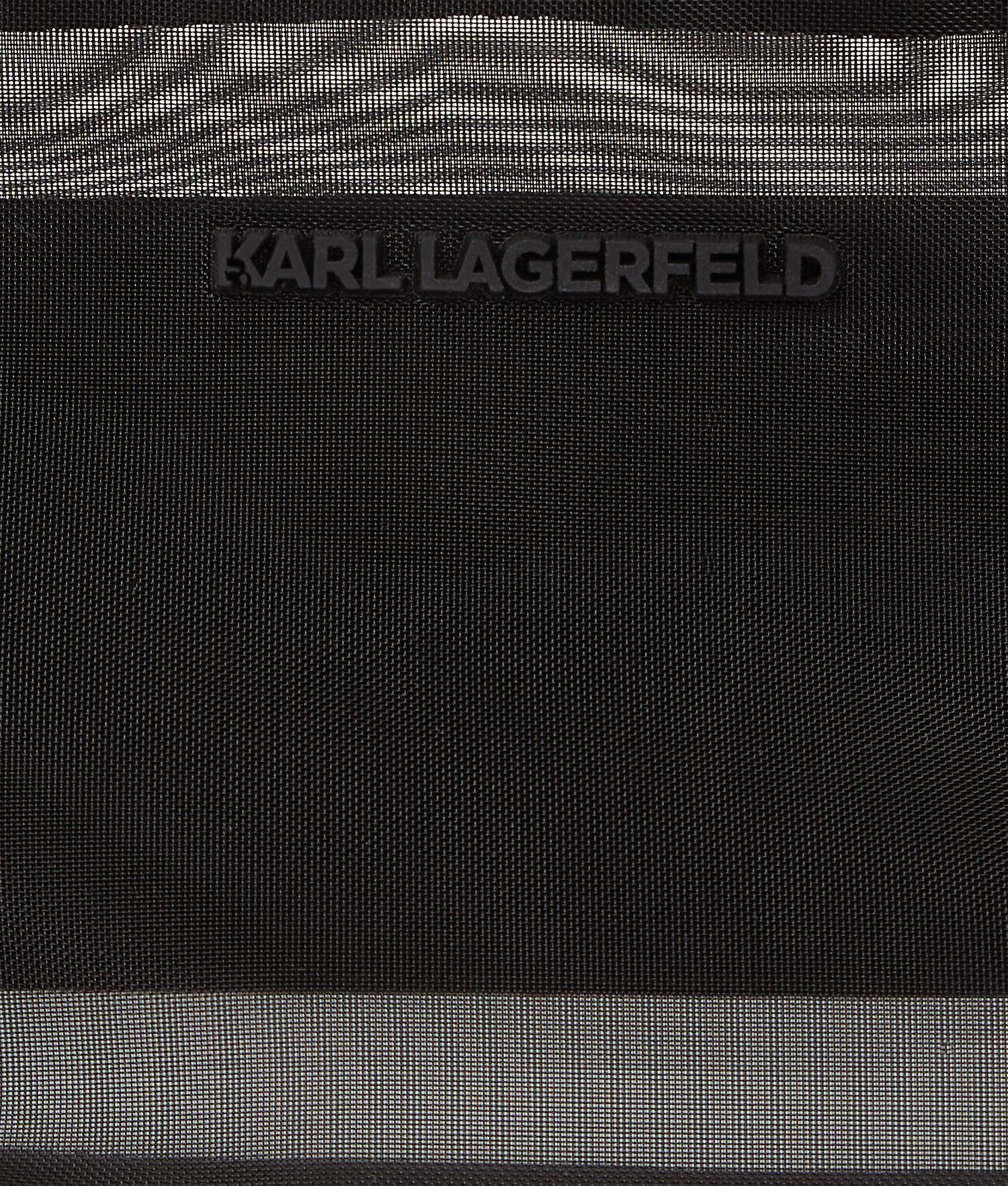 POCHETTE DE PLAGE EN MESH AVEC LOGO KARL - Noir