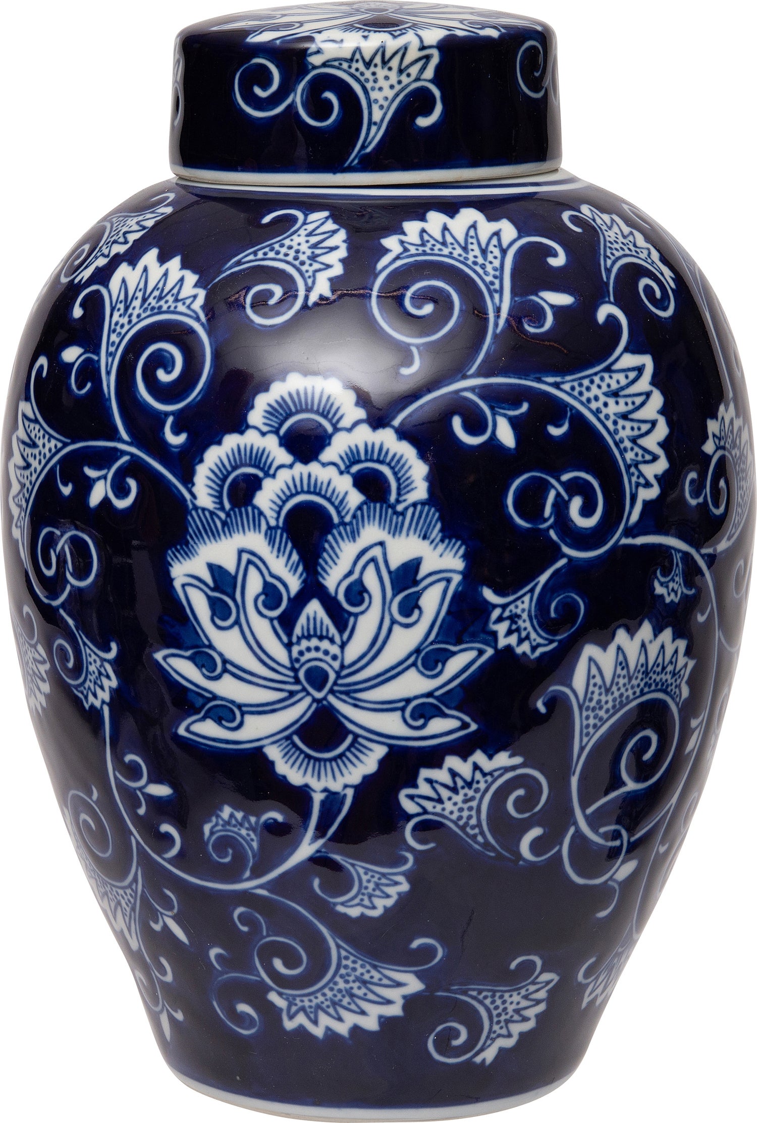 Intratuin vaas Eleanor blauw D 20 H 30 cm
