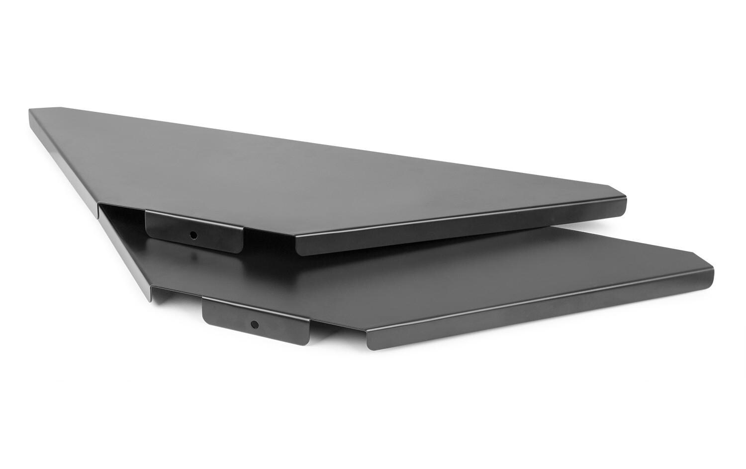 DJ Booth DBC2 Platte 2er-Set, Schwarz2 Eckplatten für DJ-Stand