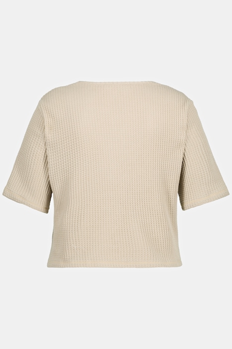 T-Shirt, kurz, V-Ausschnitt, Halbarm, Biobaumwolle