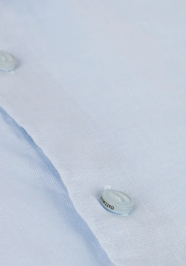 DSTREZZED blauwe dstrezzed casual overhemd jagger shirt linen