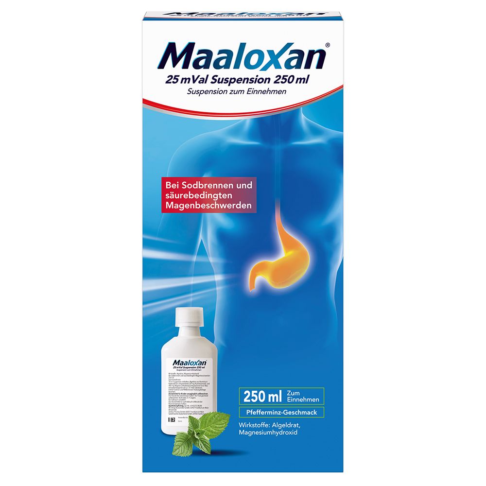 Maaloxan®  Suspension bei Sodbrennen mit Magenschmerzen