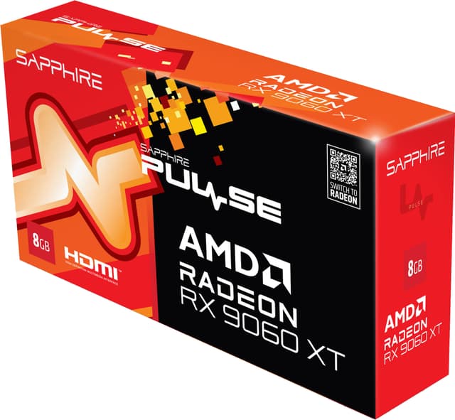 SAPPHIRE PULSE AMD Radeon RX 9060 XT GAMING OC 8GB grafikkort