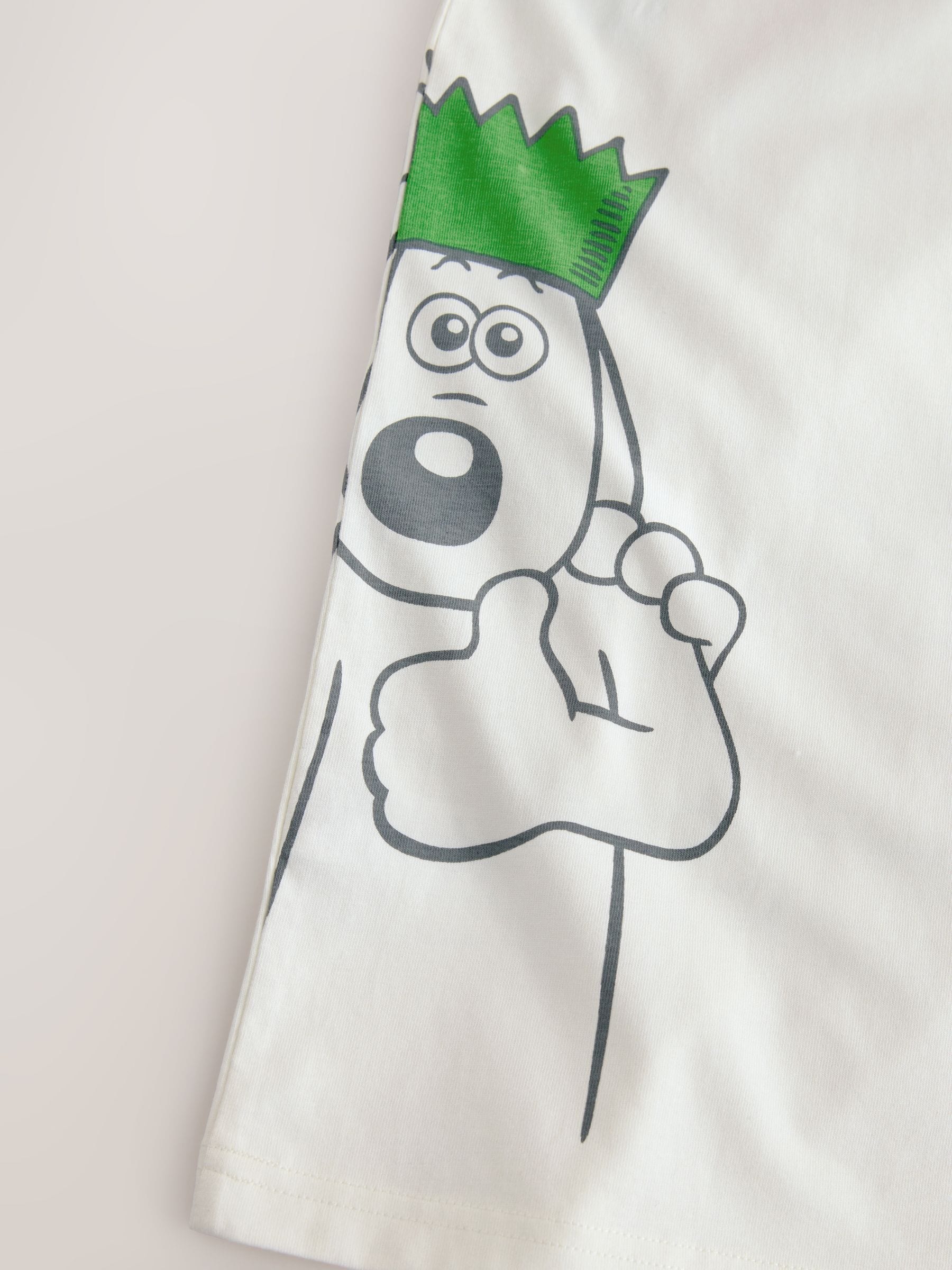 Crème Wit Wallace en Gromit - Normale Pasvorm - Kerstmis T-shirt met grafische print