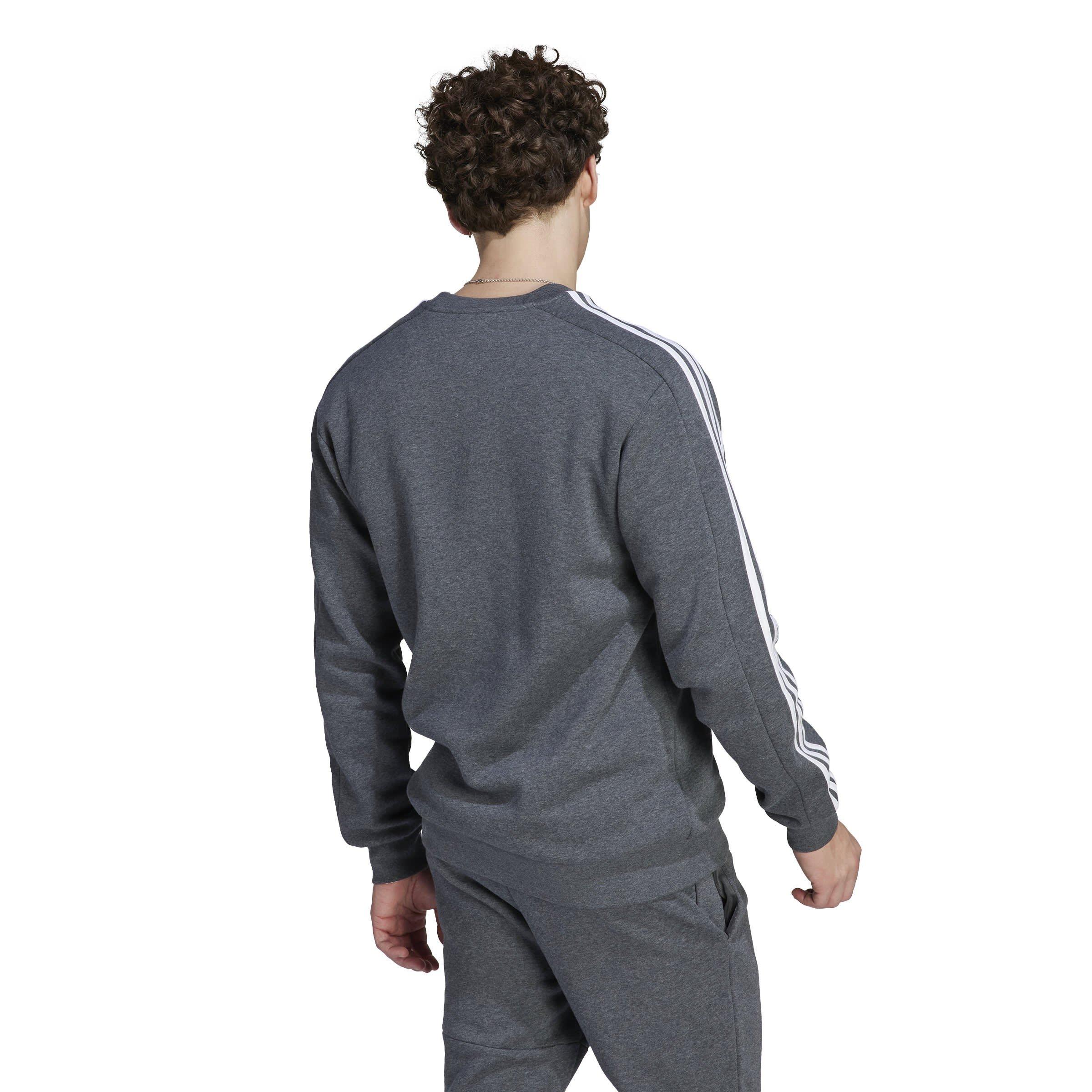 adidas Essentials 3-Stripes Fleece Sweatshirt Mens