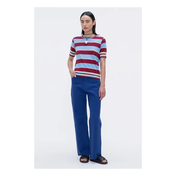 Our Sister T-shirt Vitex Rayures | Bleu