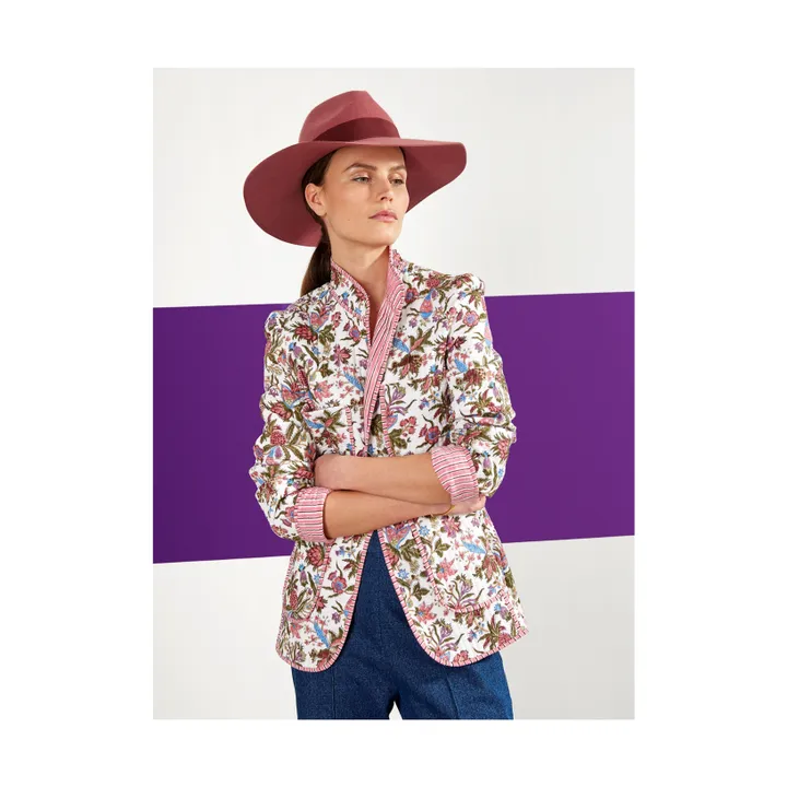 Maria de la Orden Veste Matilda Fleurs | Blanc