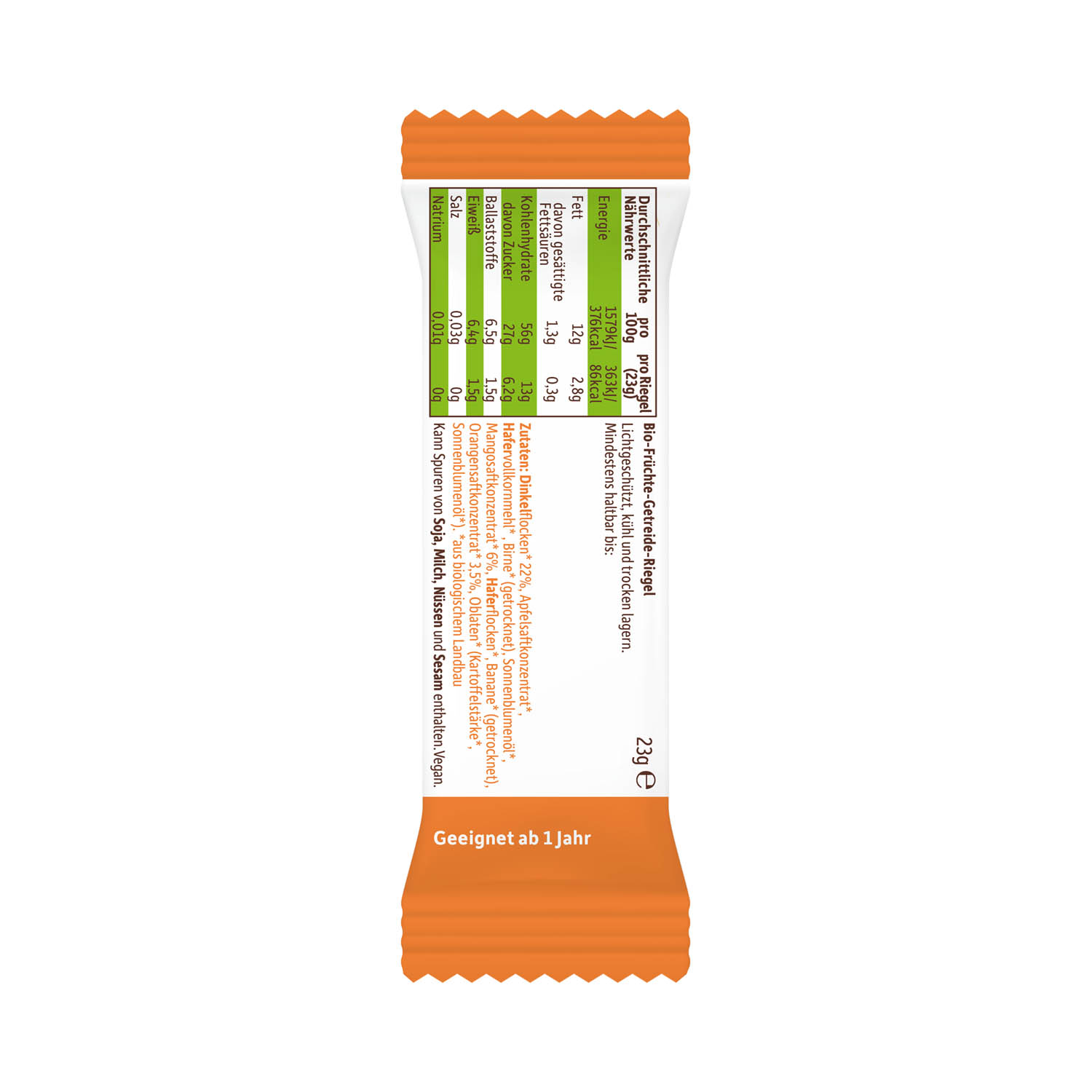 Freche Freunde Getreideriegel Mango Orange 23 g