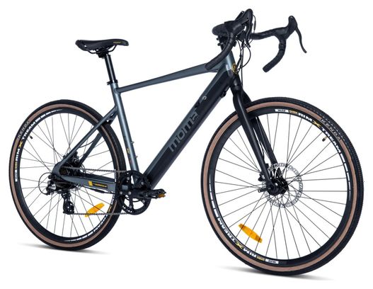 Moma Bikes E-GRAVEL 28PRO  Equipped Full Shimano  8 vitesses   Freins à disques TEKTRO  Bat. Ion Lithium  intégrée et amovible de 36V 10Ah