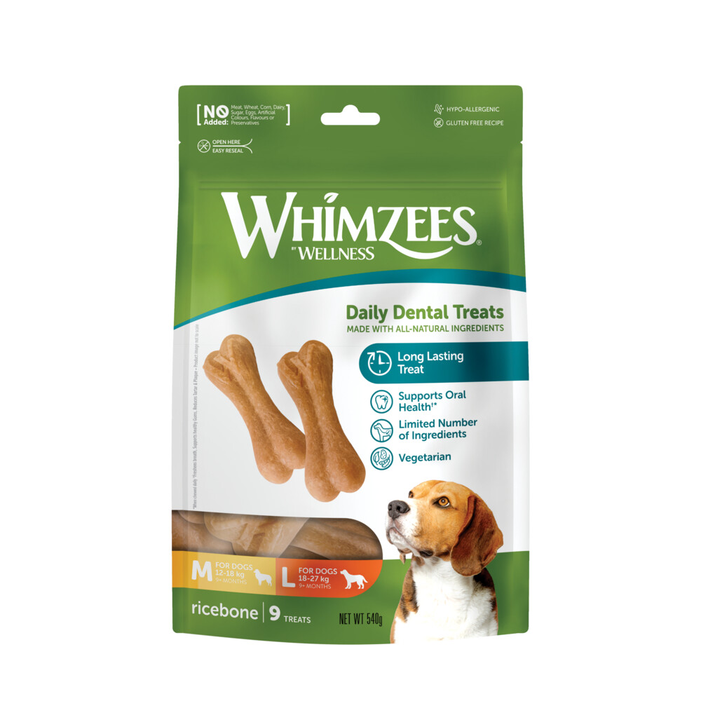 Whimzees Rice Bone Voordeelverpakking9 stuks