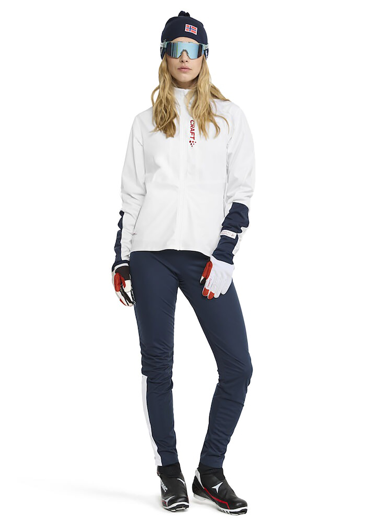 NOR Pro Nordic Race Wind Tights Dame Blaze/White