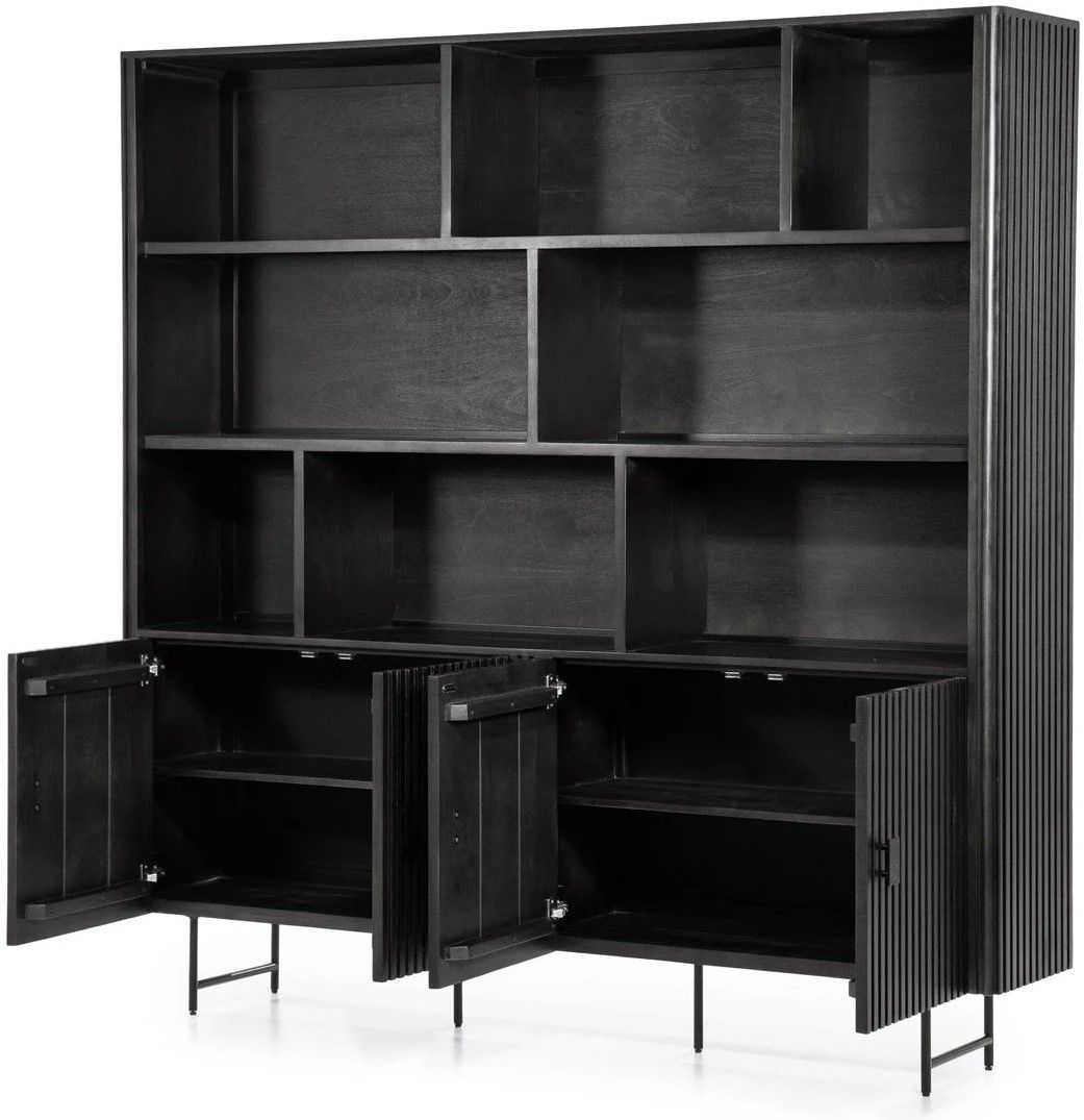 Boekenkast Zwart 96123 Remi B200 x D37 x H200 cm