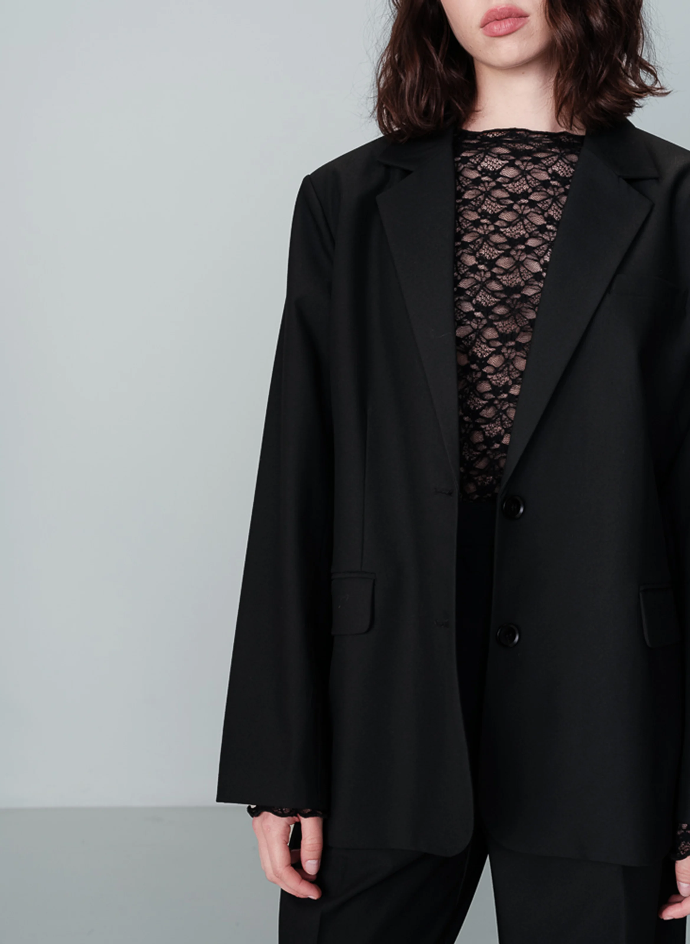 NORTON - Blazer droit à épaulettes | Noir