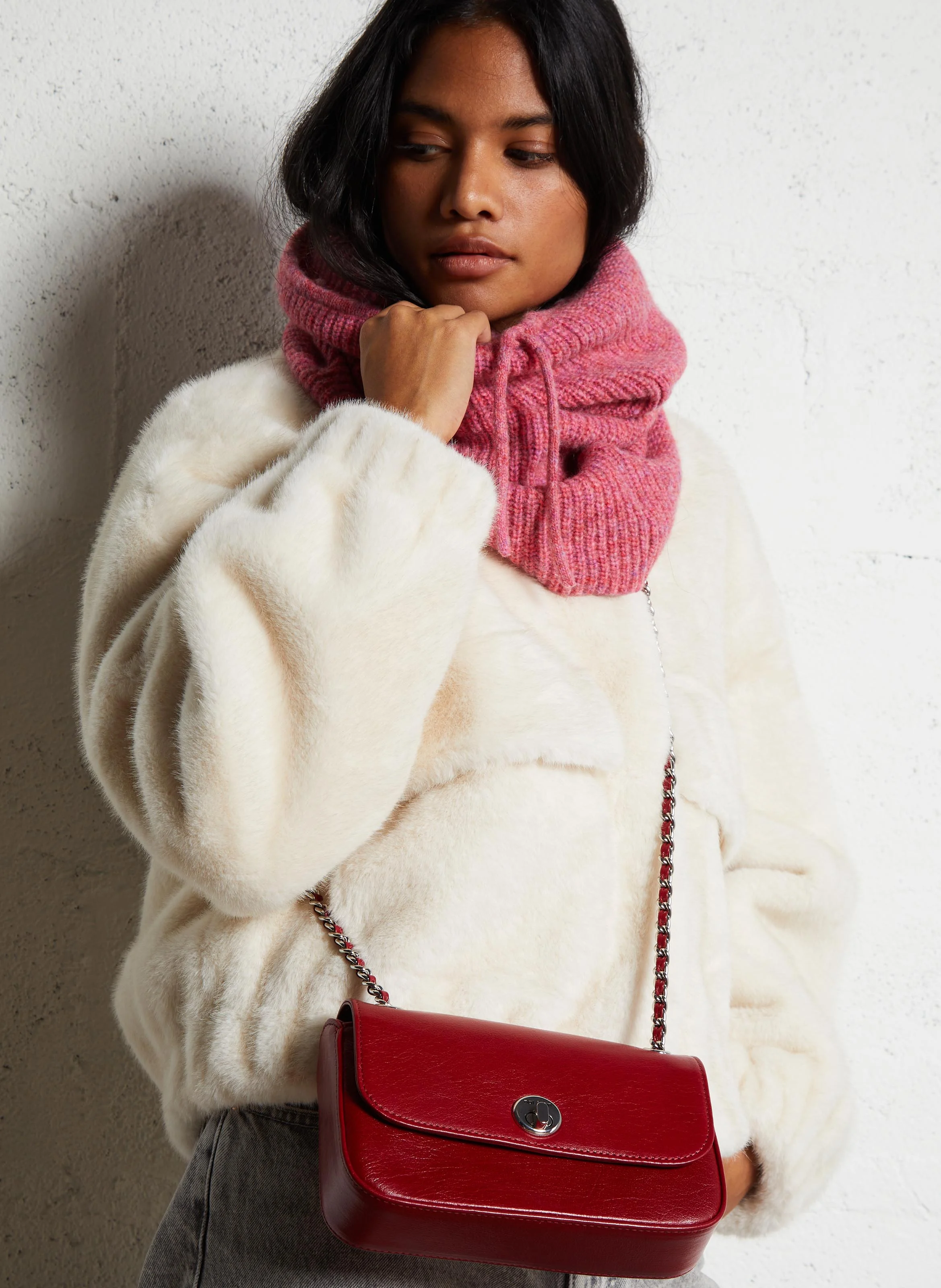 MINI GRACE - Sac bandoulière en cuir | Rouge