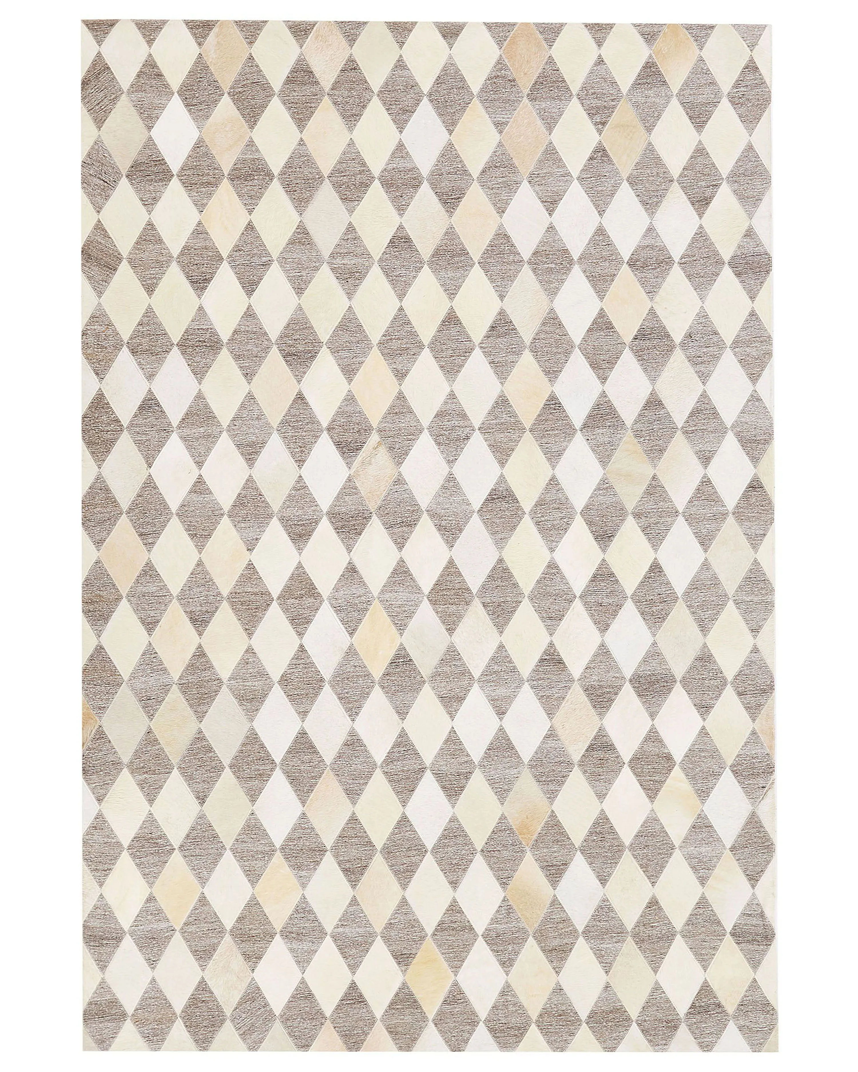 Vloerkleed SESLICE Beige 160 x 230 cm Leer