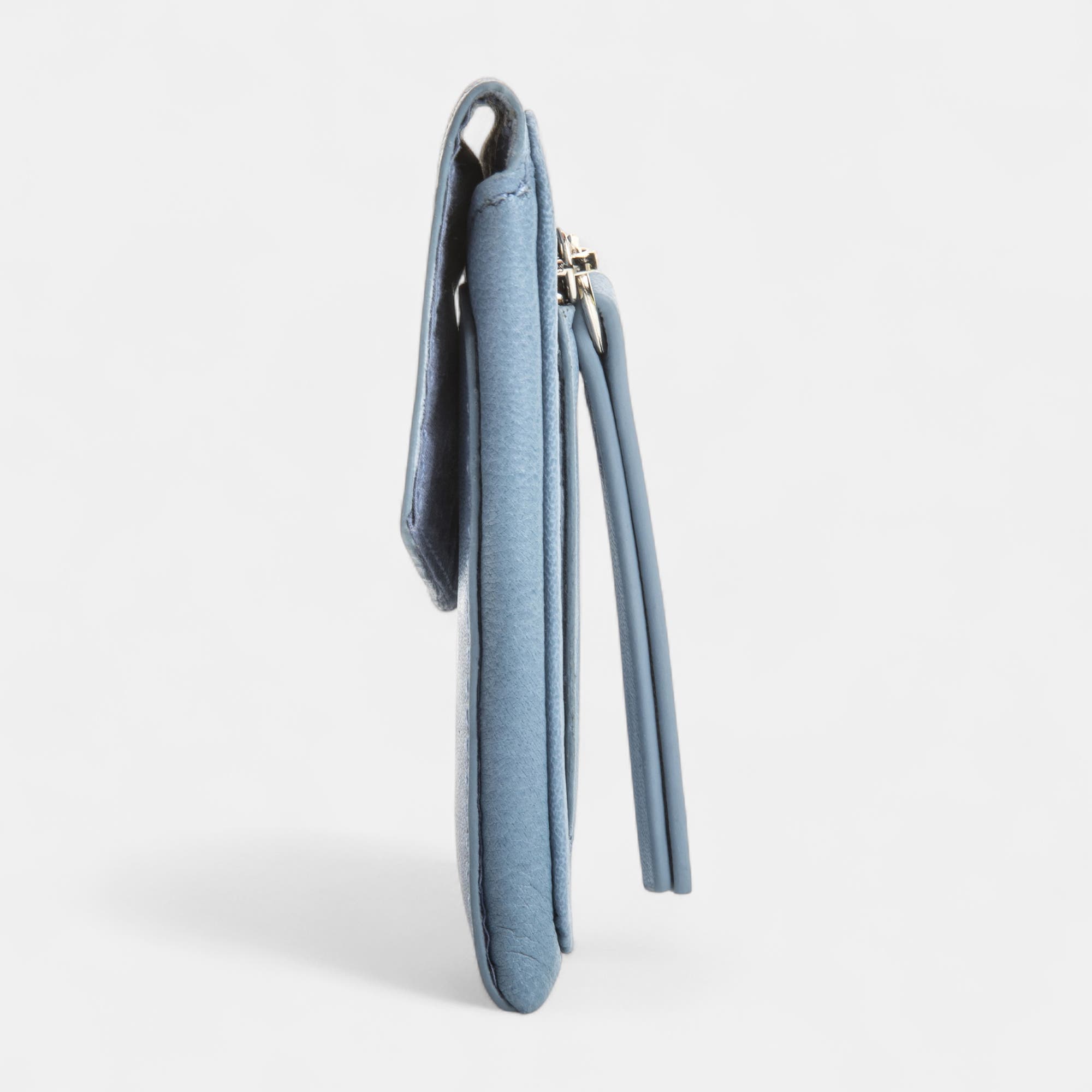 Petite maroquinerie en cuir jeans