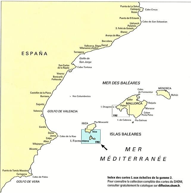 EPSHOM - 7783L ISLA DE IBIZA PARTIE SUD
