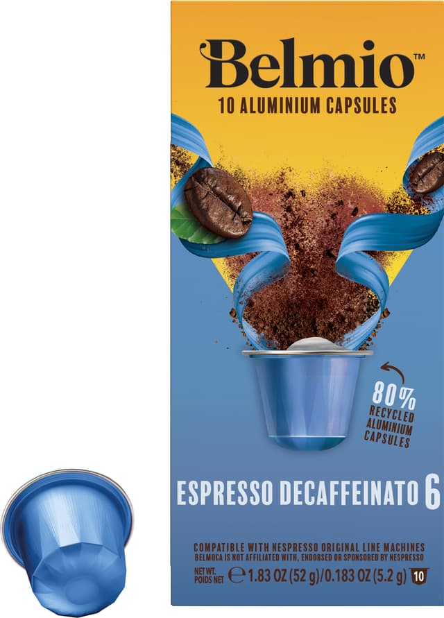 Belmio Espresso Decaffeinato kaffekapsler til Nespresso (10 stk.)