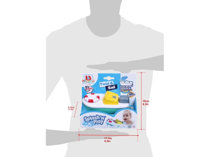 BB Junior Badespielzeug Splash n Play Boot Propeller Spielzeug für Kinder