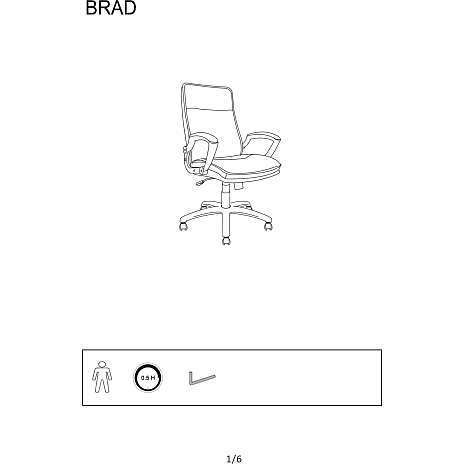 Brad kontorstol - antracit