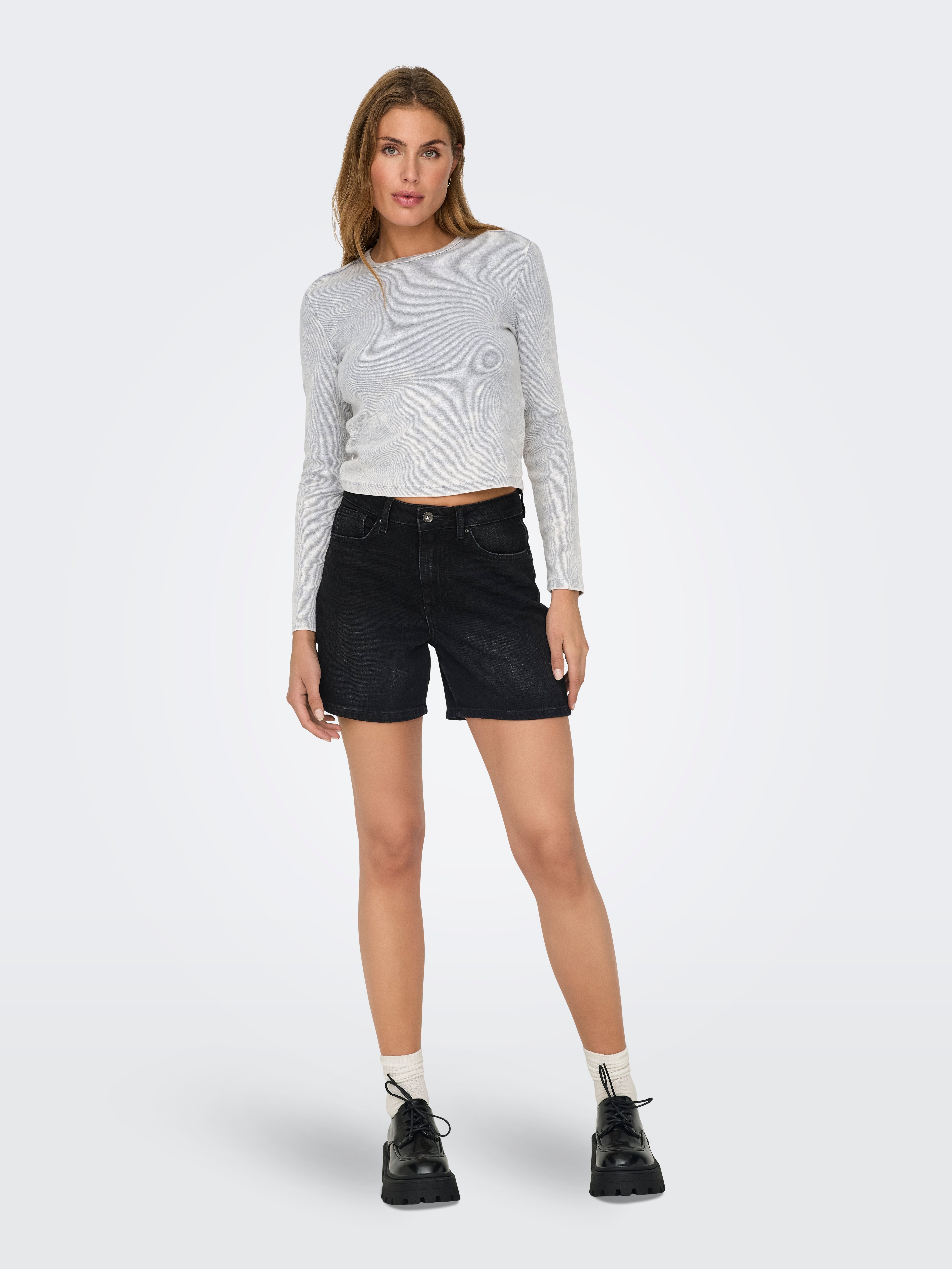 ONLVIOL Top Light Grey Melange